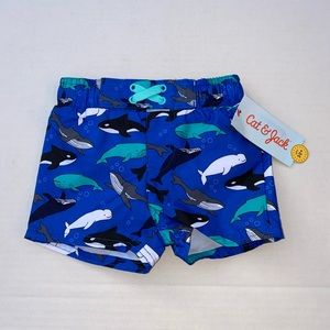 Cat & Jack Baby Boys' Whales Swim  Trunks